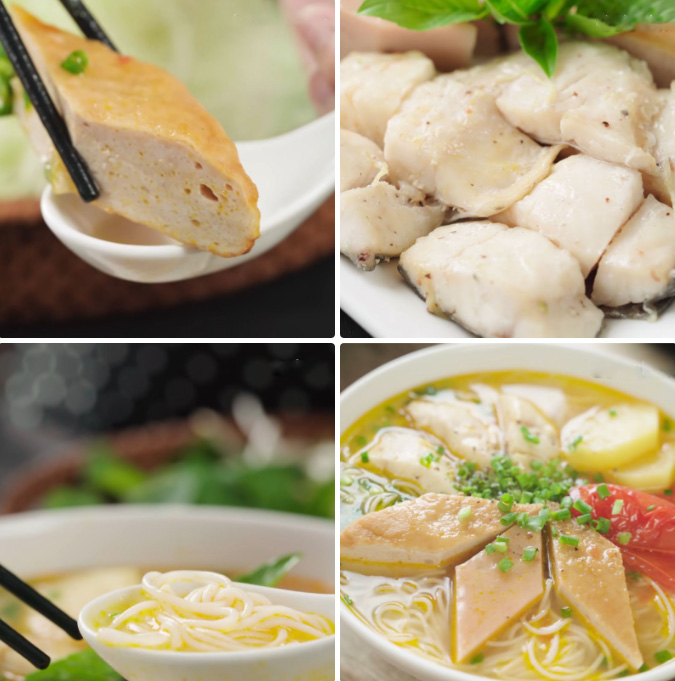 Món bún chả cá nóng hổi thơm ngon