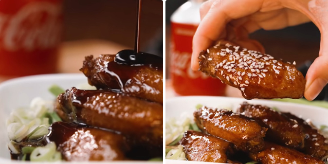 Món cánh gà kho coca mềm, thơm nồng mùi coca