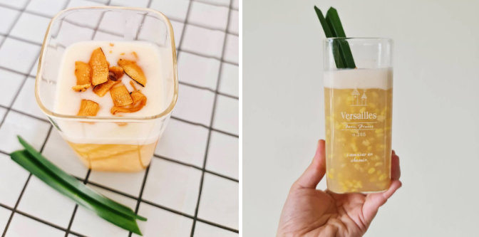 Món chè đậu xanh nước cốt dừa thơm mùi, béo ngậy