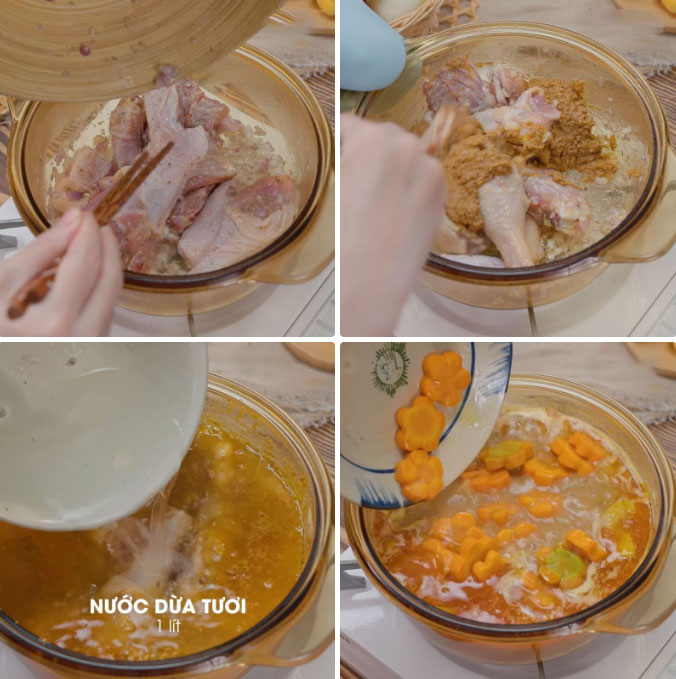 Cách làm gà nấu pate thơm lừng béo ngậy, hấp dẫn 3 Nấu gà