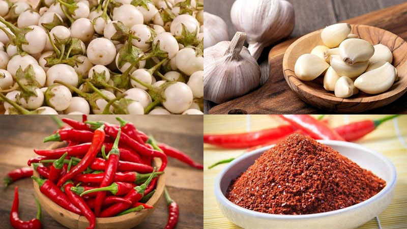 Nguyên liệu làm cà pháo muối sổi