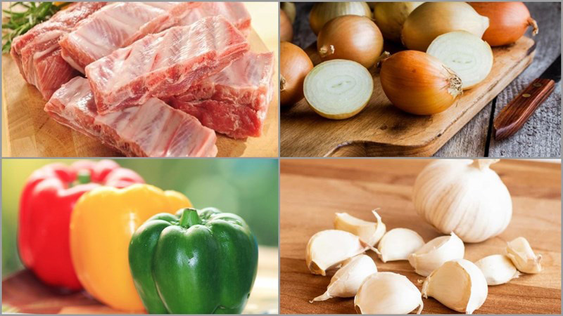 Nguyên liệu làm Sườn xào chua ngọt