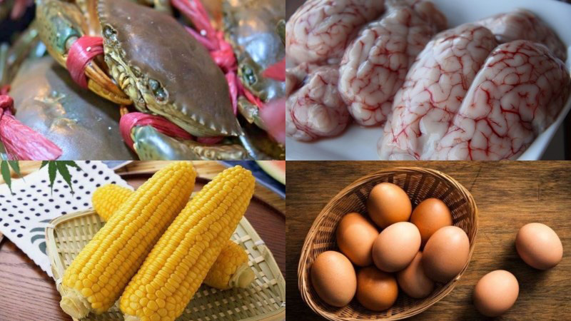 Nguyên liệu làm súp cua óc heo