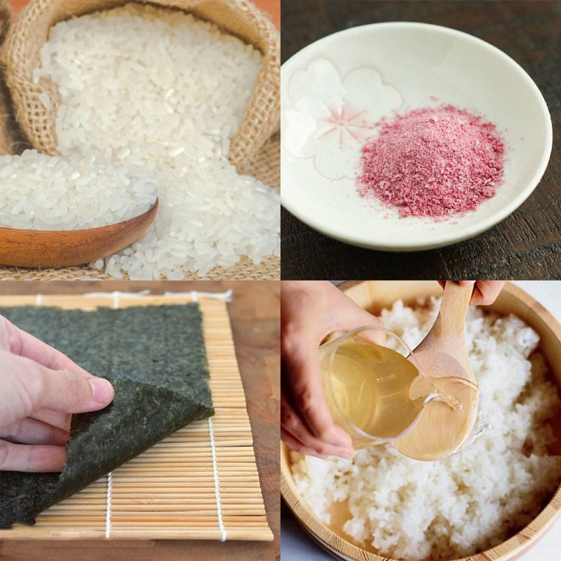 Nguyên liệu làm sushi hoa anh đào