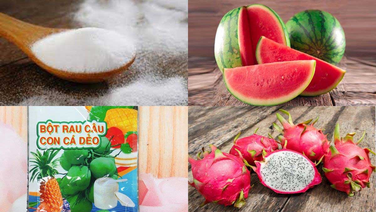 Nguyên liệu làm thạch hoa quả