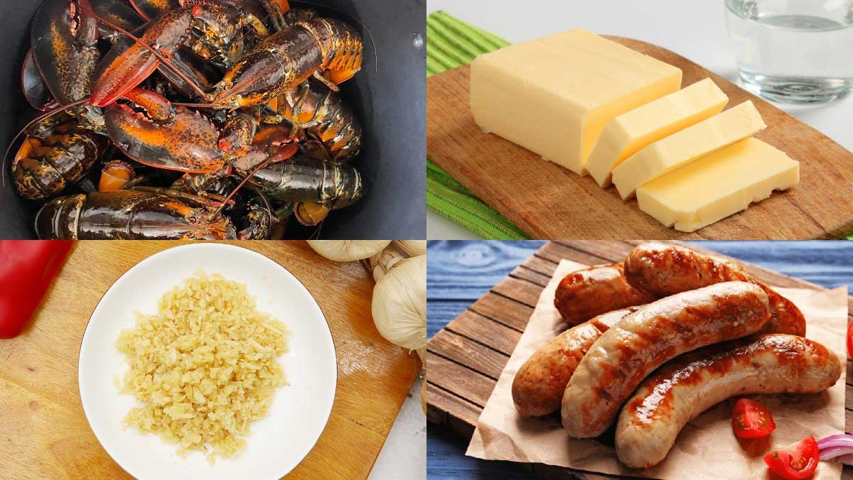 Nguyên liệu làm tôm hùm sốt bơ tỏi