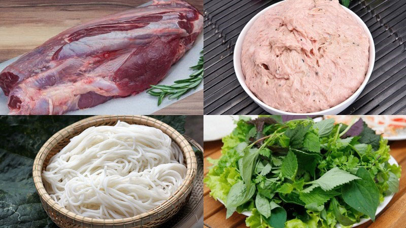 Nguyên liệu nấu bún bắp bò