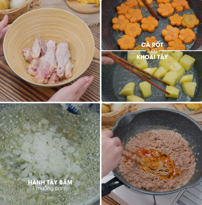 Cách làm gà nấu pate thơm lừng béo ngậy, hấp dẫn 2 Sơ chế một số nguyên liệu của món ăn