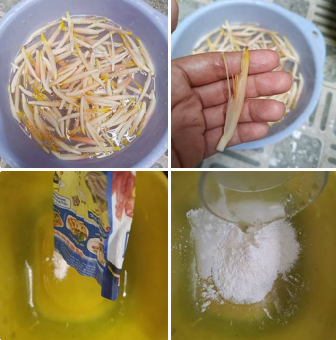 Cách làm cá cơm chay kho tiêu thơm ngon, đậm vị, đưa cơm 2 Sơ chế hoa chuối