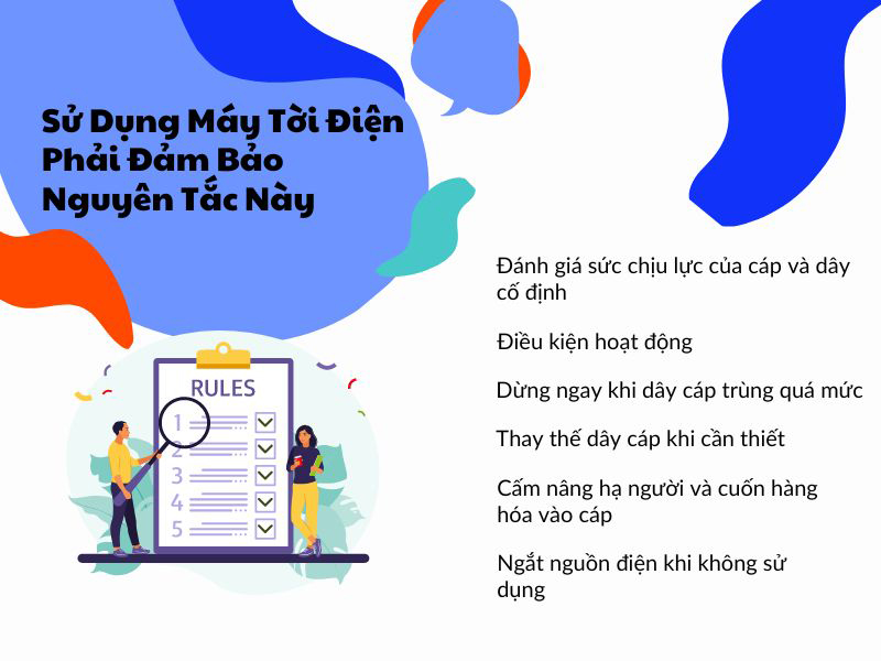 Sử dụng tời điện một cách an toàn và hiệu quả