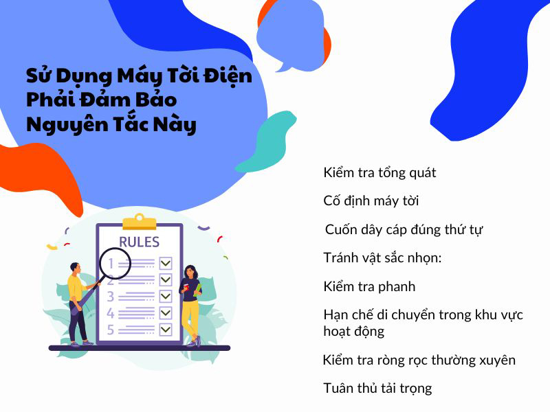 Kiểm tra tời điện trước khi sử dụng