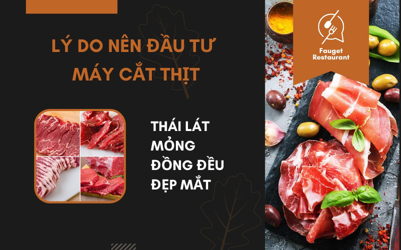 Máy thái thịt đồng đều, đẹp mắt