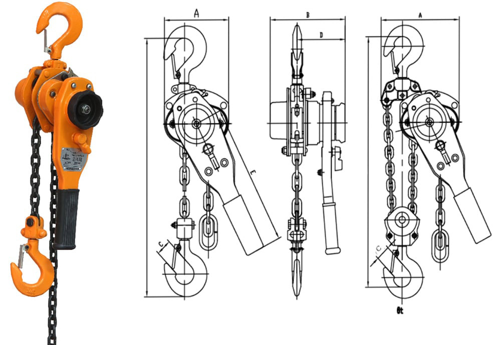 Pa lăng xích lắc tay