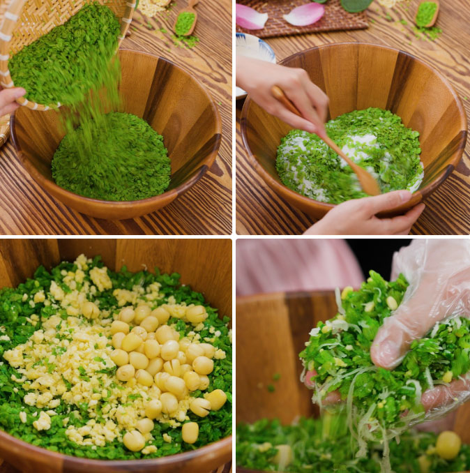 Trộn xôi cốm