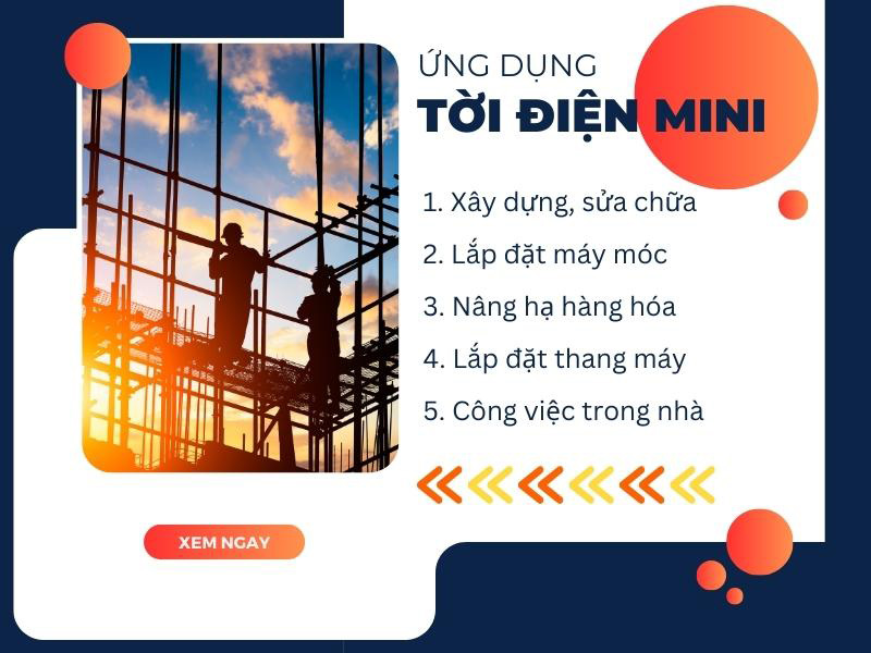 Ứng dụng của máy tời điện