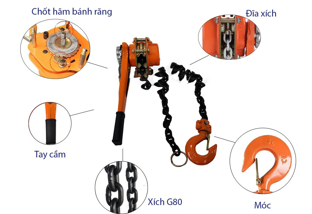 Ưu điểm của pa lăng xích lắc tay