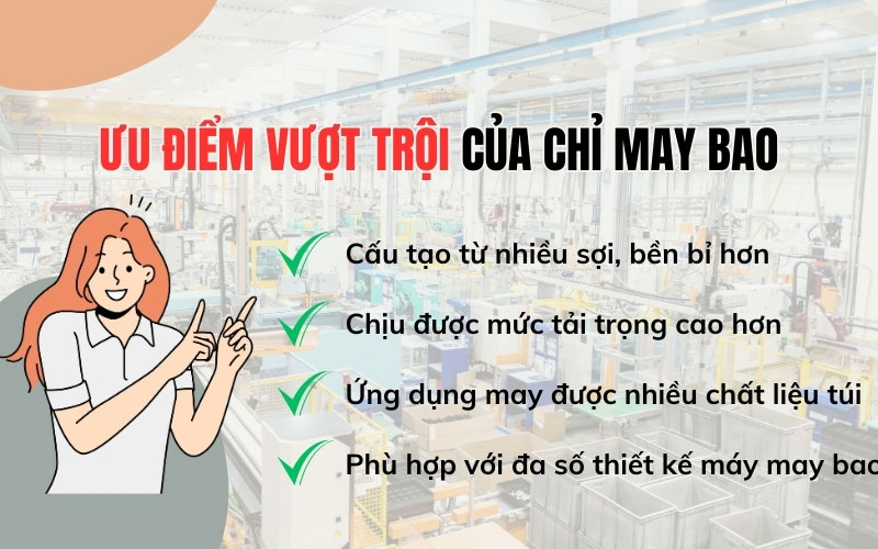 Ưu điểm vượt trội của chỉ khâu bao