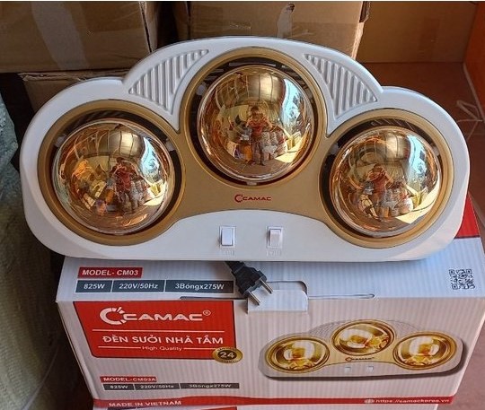 Đèn Sưởi Nhà Tắm Camac 3 bóng Đèn Sưởi Nhà Tắm Camac 3 bóng