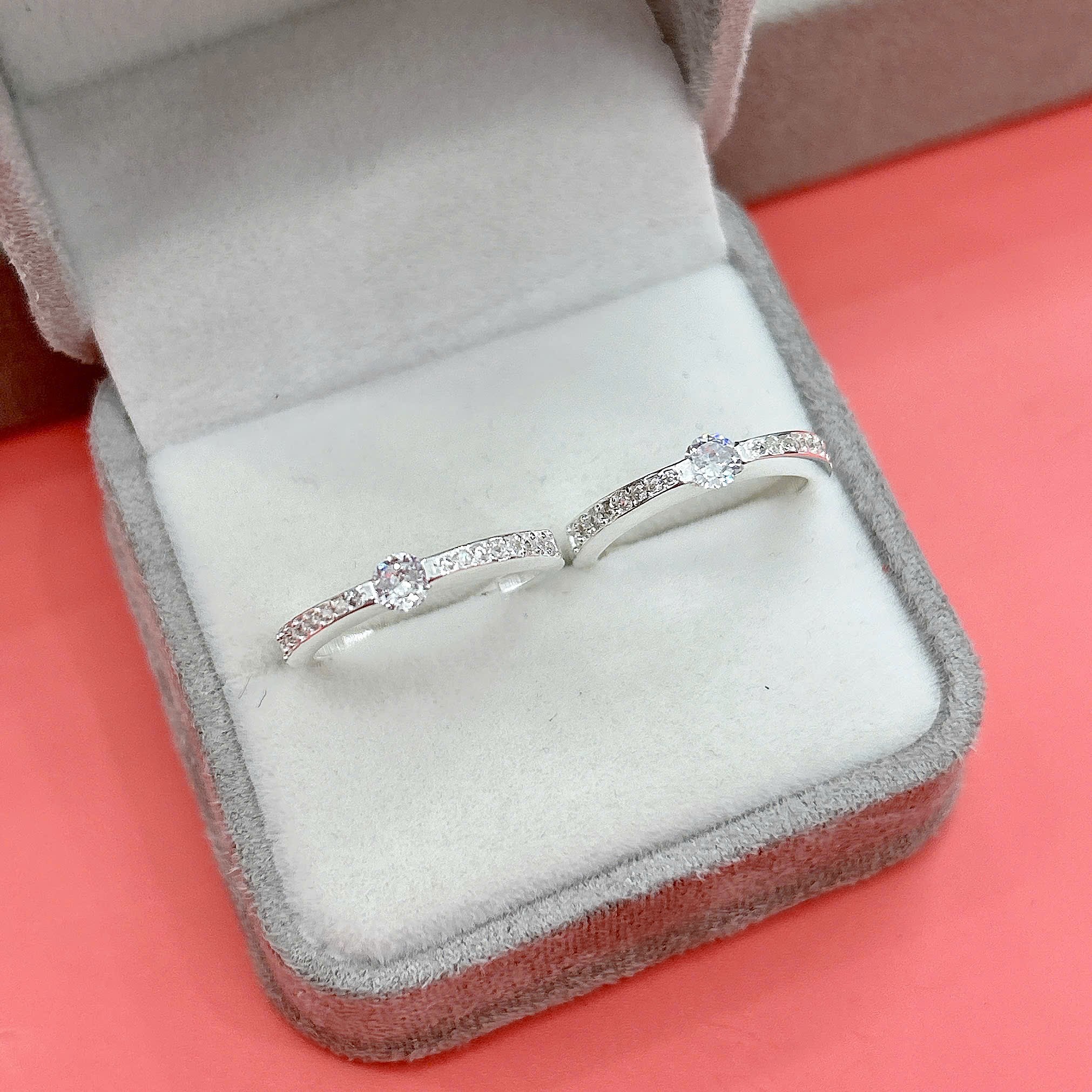 Nhẫn đôi bạc size nhẫn theo yêu cầu bảo hành vĩnh viễn BẠC HIỂU MINH NC