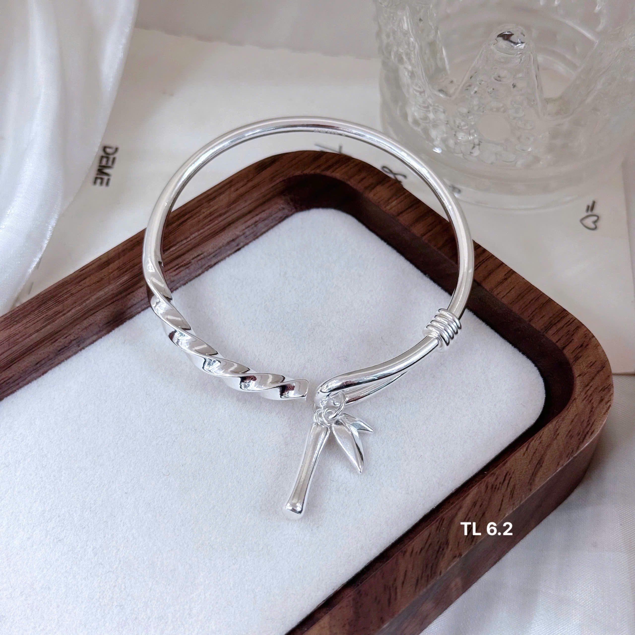 Lắc tay kiềng tay nữ bạc S9999 hàng đặt làm theo yêu cầu thương hiệu BẠC HIỂU MINH LTU