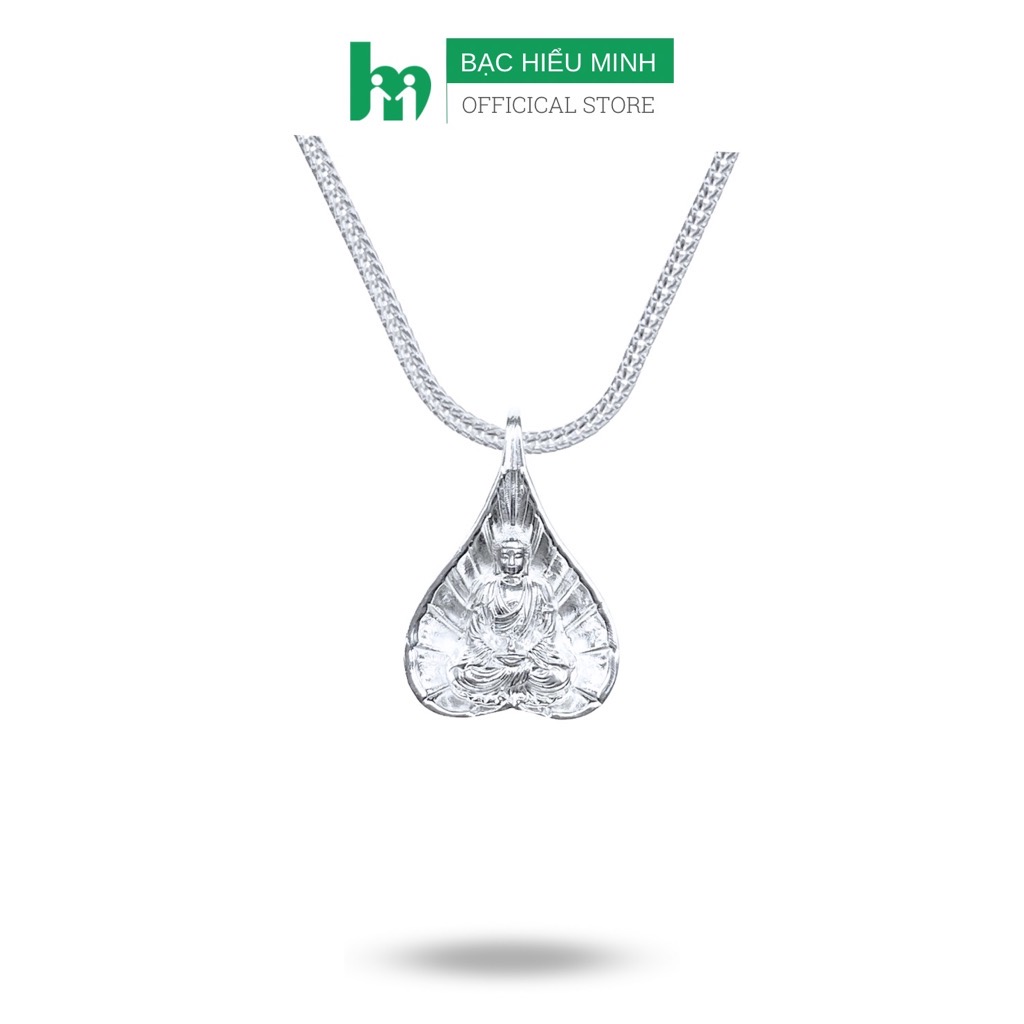 Dây Chuyền Bạc Ta Lá Bồ Đề Phật Tổ Như Lai Chính Hãng Bạc Hiểu Minh DMD528