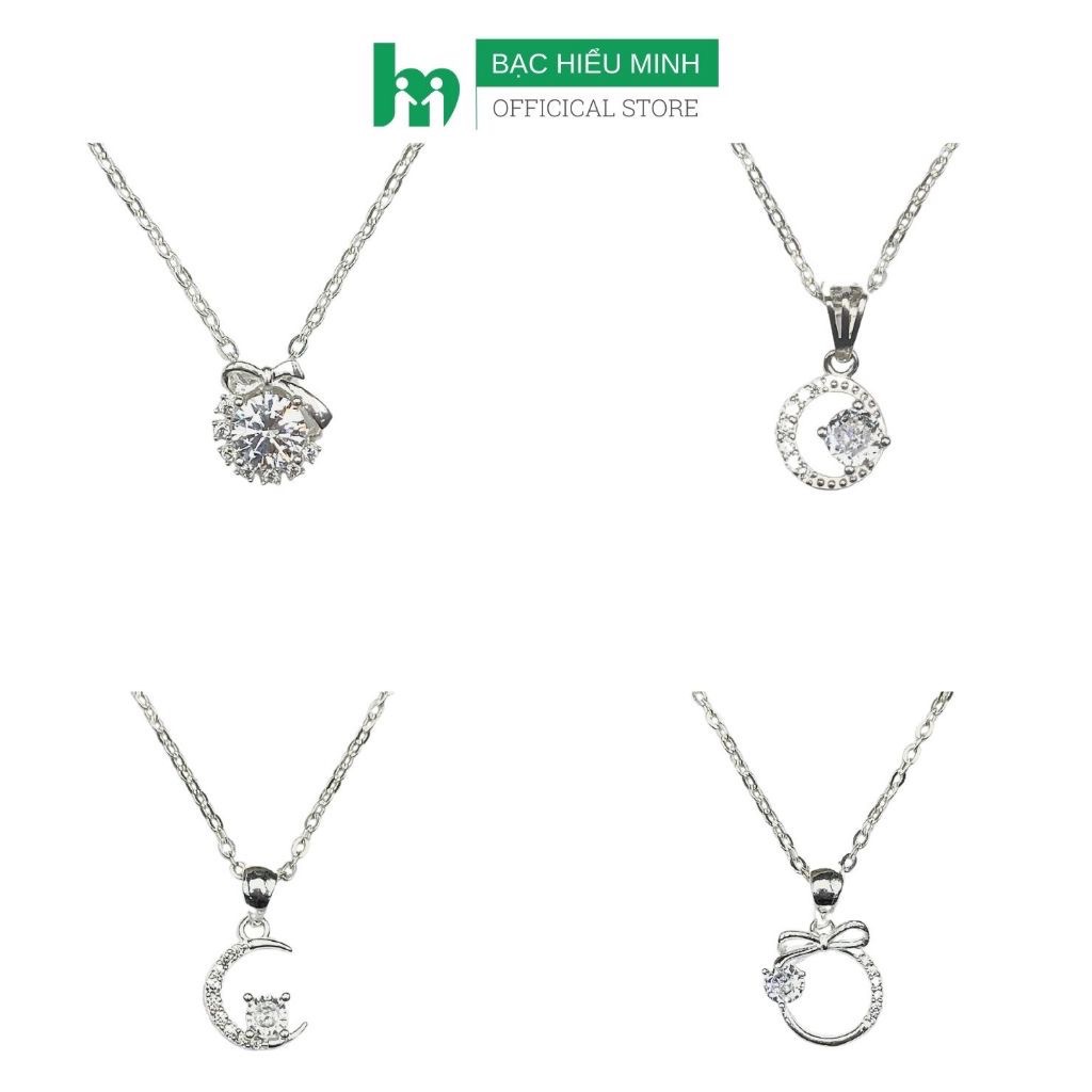 Dây Chuyền Bạc 925 Đính Đá Nhân Tạo Cao Cấp Bạc Hiểu Minh DMD534