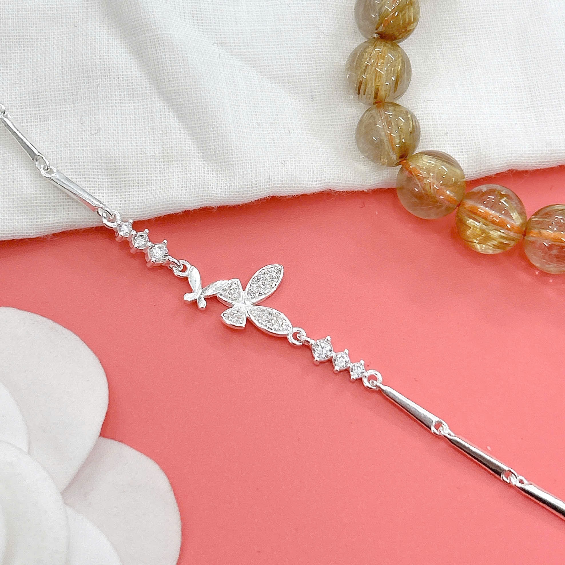 Lắc tay chân trẻ em bạc ta nguyên chất S99 charm BẠC HIỂU MINH LTECN58