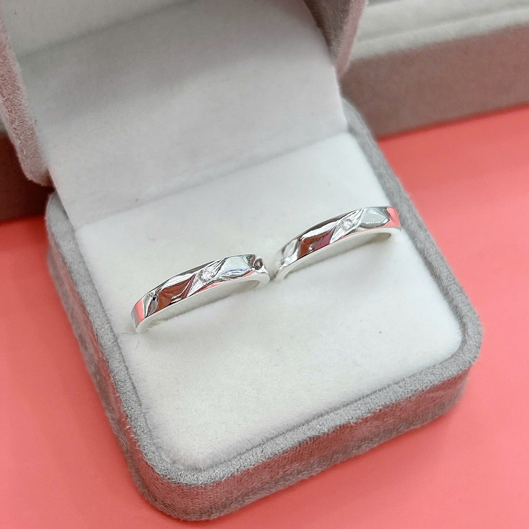 Nhẫn đôi bạc size nhẫn theo yêu cầu bảo hành vĩnh viễn BẠC HIỂU MINH NC