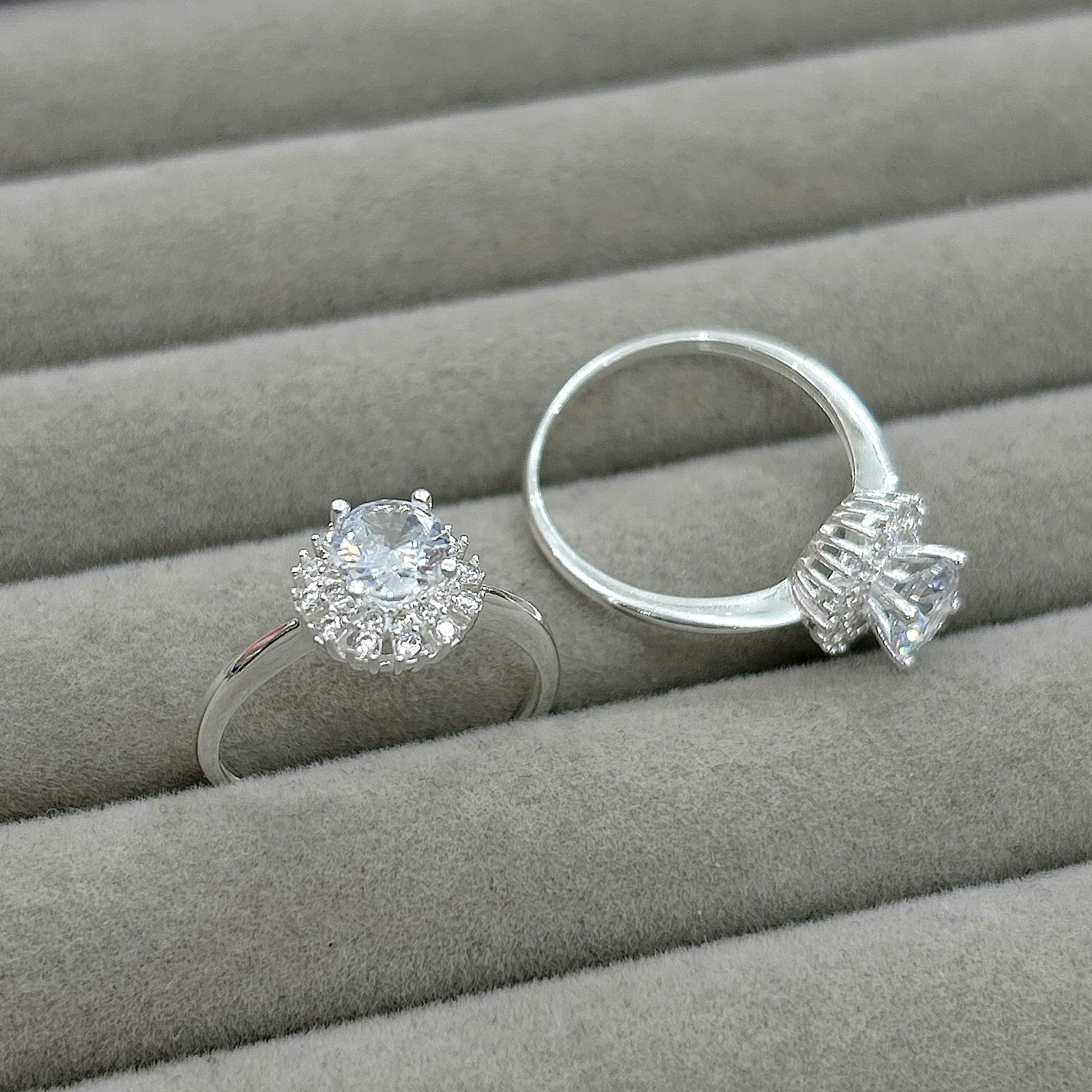 Nhẫn nữ bạc size nhẫn theo yêu cầu bảo hành vĩnh viễn BẠC HIỂU MINH NU