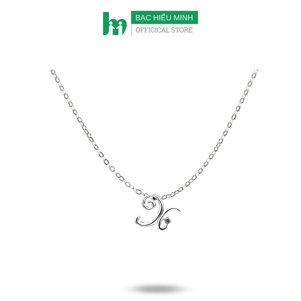 Dây Chuyền Vòng Cổ Nữ Bạc Hiểu Minh CC001.X chữ X Đính Đá