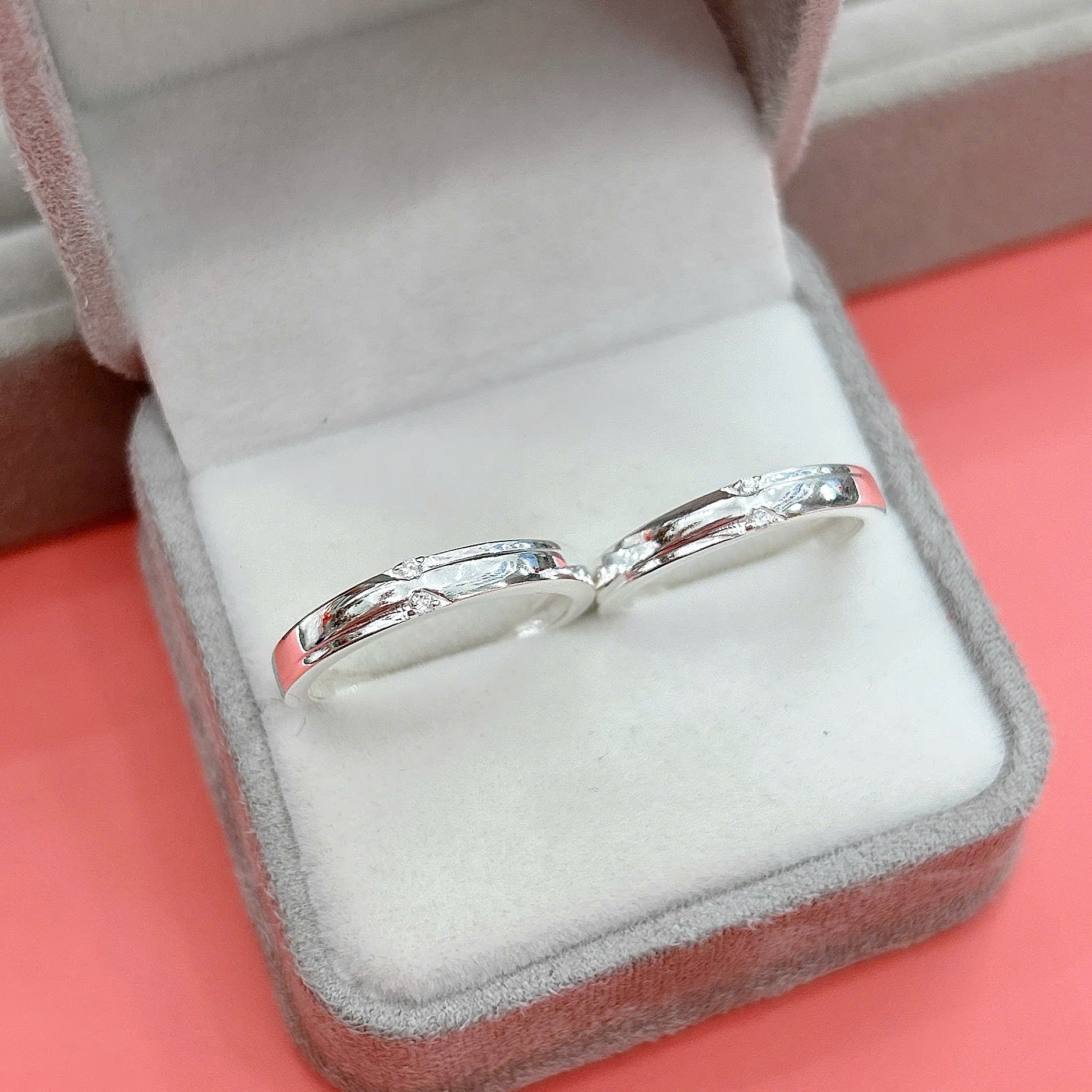 Nhẫn đôi bạc size nhẫn theo yêu cầu bảo hành vĩnh viễn BẠC HIỂU MINH NC