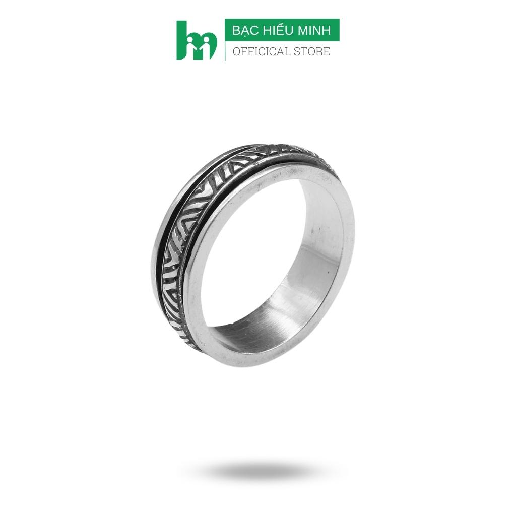 Nhẫn Nam Bạc Hiểu Minh NA532 - Nhẫn Xoay - Bảo Hành Vĩnh Viễn ( Hàng Chính Hãng )