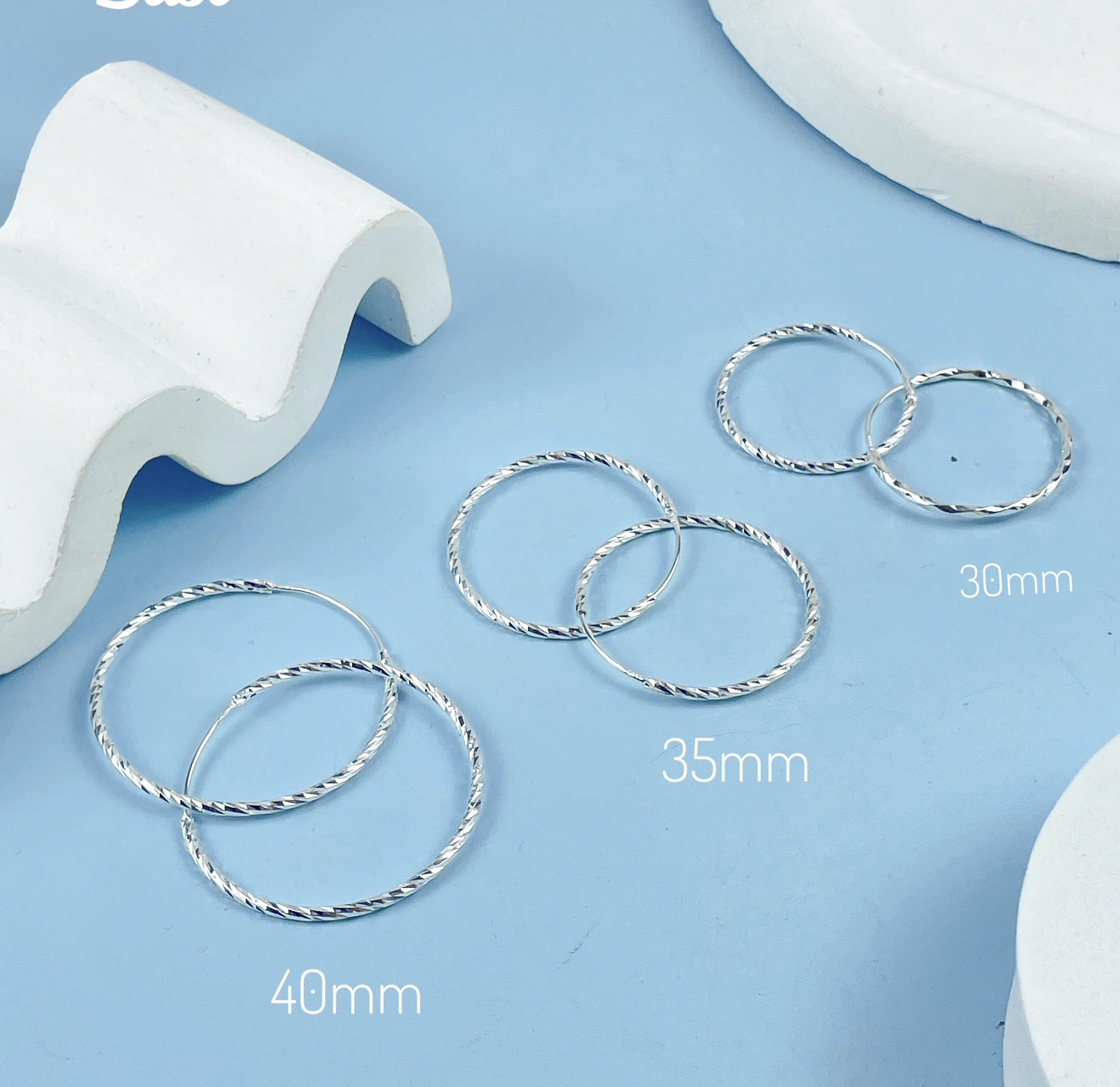 Bông Tai Phay Vòng Tàu  Bạc S925 Bạc Hiểu Minh HT196