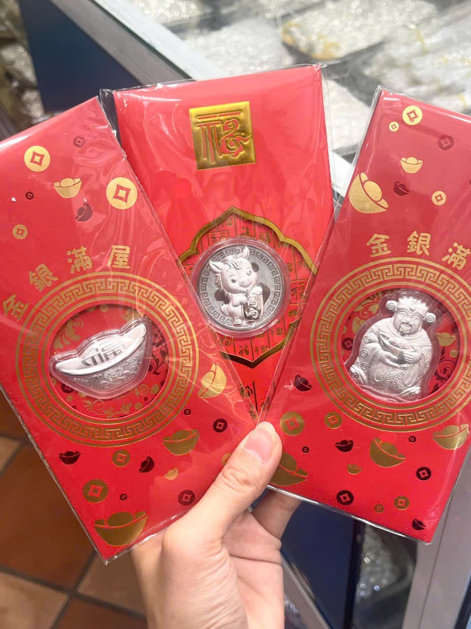 Phong Bao Lì Xì Tết May Mắn Tài Lộc Bạc Nguyên Chất S99 LX001