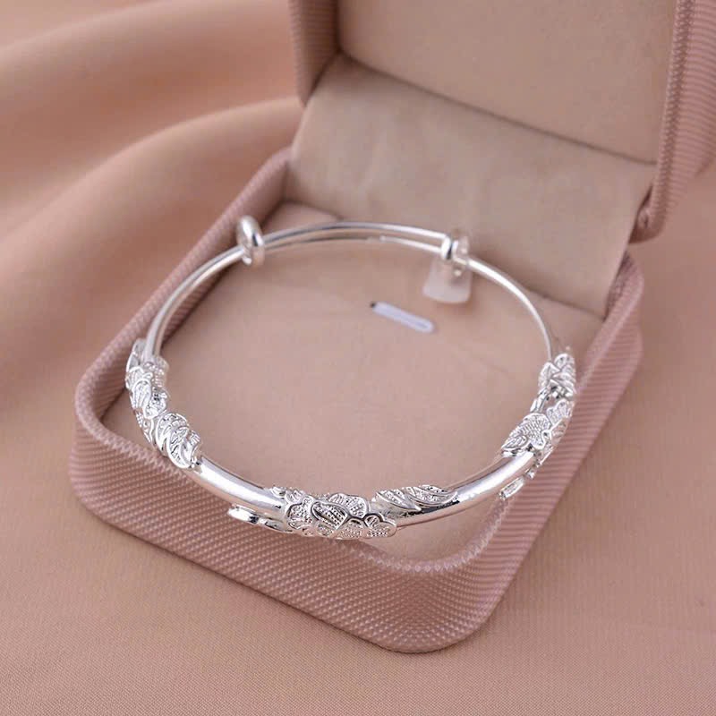Vòng Tay  Bạc Nguyên Chất S999 Charm Hồ Điệp Hoa Linh Lan BẠC HIỂU MINH LTU605