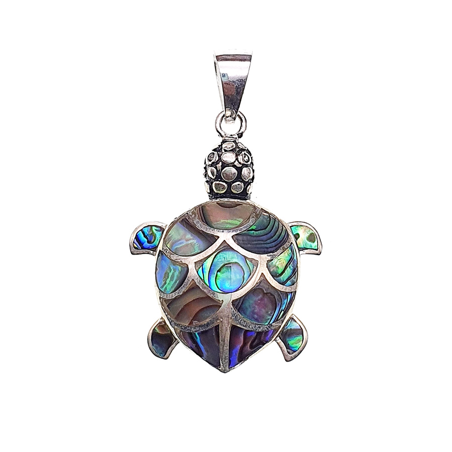Mặt Dây Chuyền Kim Quy - Con Rùa Khảm Trai Bạc 925 - Trường Thọ ...