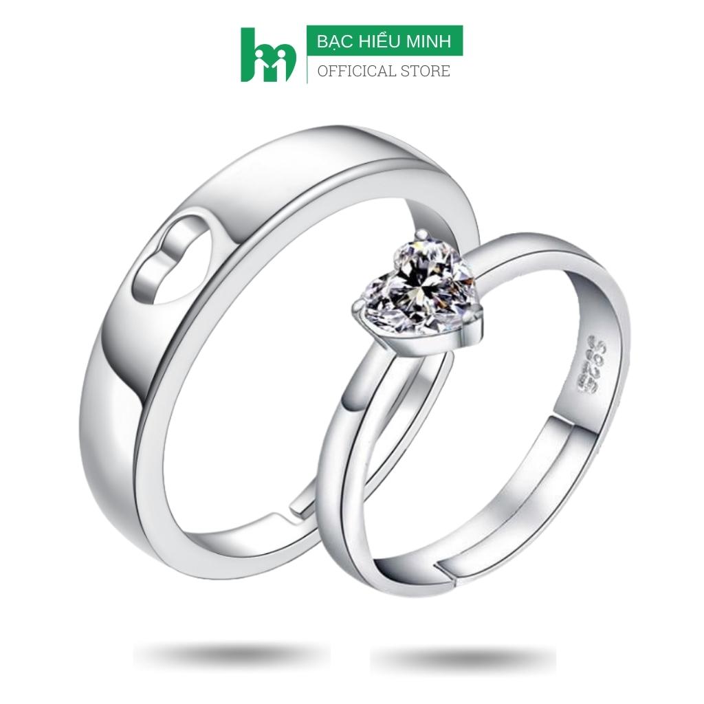 Nhẫn đôi bạc nhẫn cặp nhẫn tình nhân bằng bạc ta đẹp và cao cấp