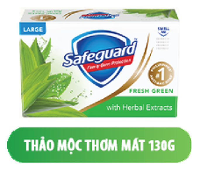 Safeguard Fresh Green with Herbal Extracts Bar Soap 130g