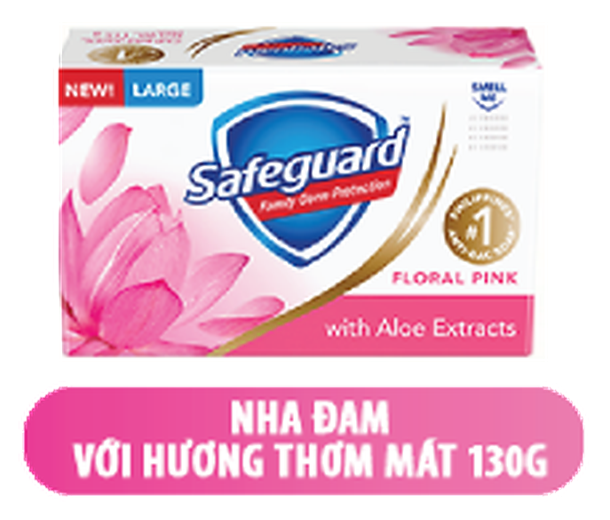 Safeguard Floral Pink with Aloe Extracts Bar Soap 130g
