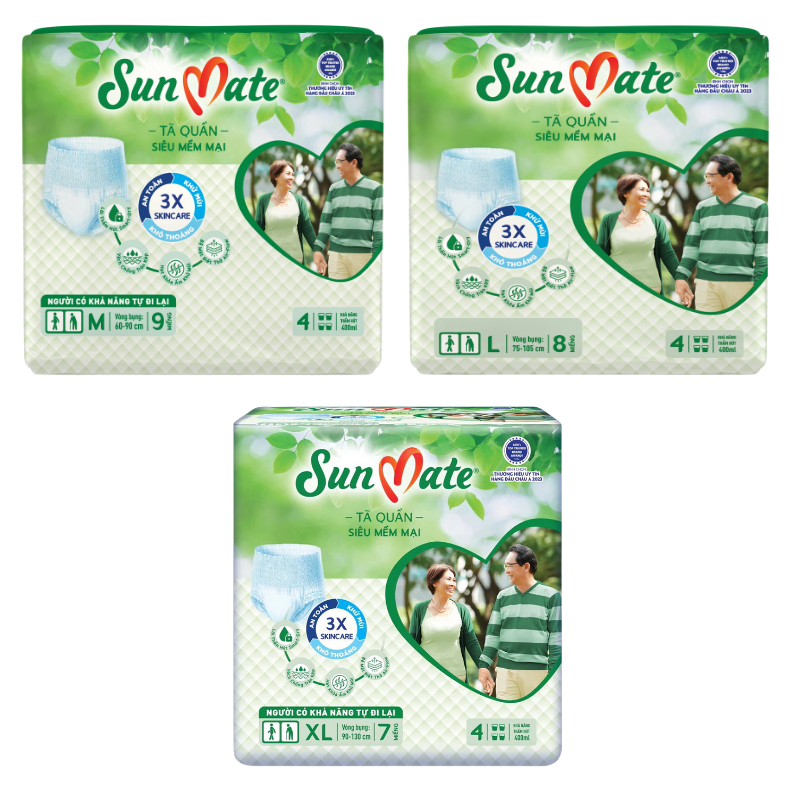 Bỉm - Tã dán người lớn Sunmate Siêu Mềm Mại
