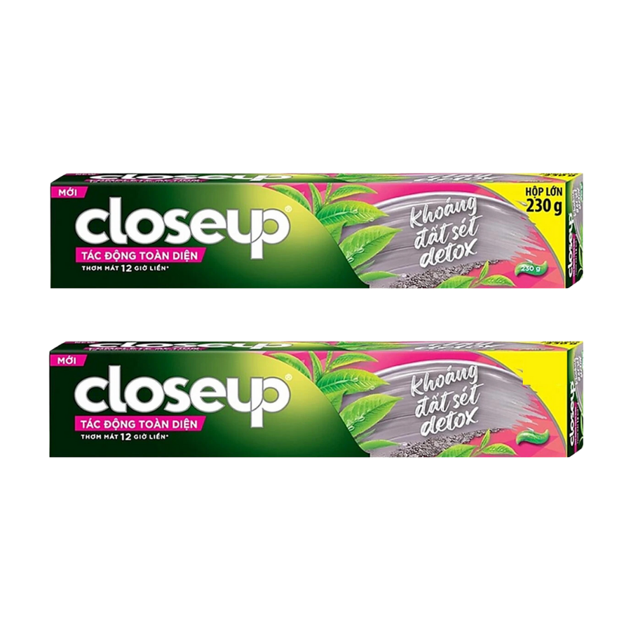 Kem đánh răng Closeup Trắng Răng Tự Nhiên Khoáng Đất Sét Detox
