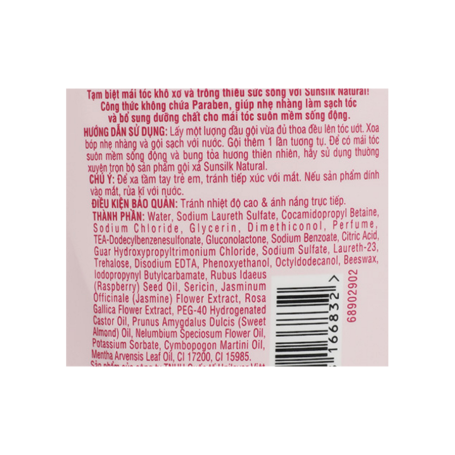 Dầu gội Sunsilk mềm mượt tỏa hương phúc bồn tử và hoa hồng 650G