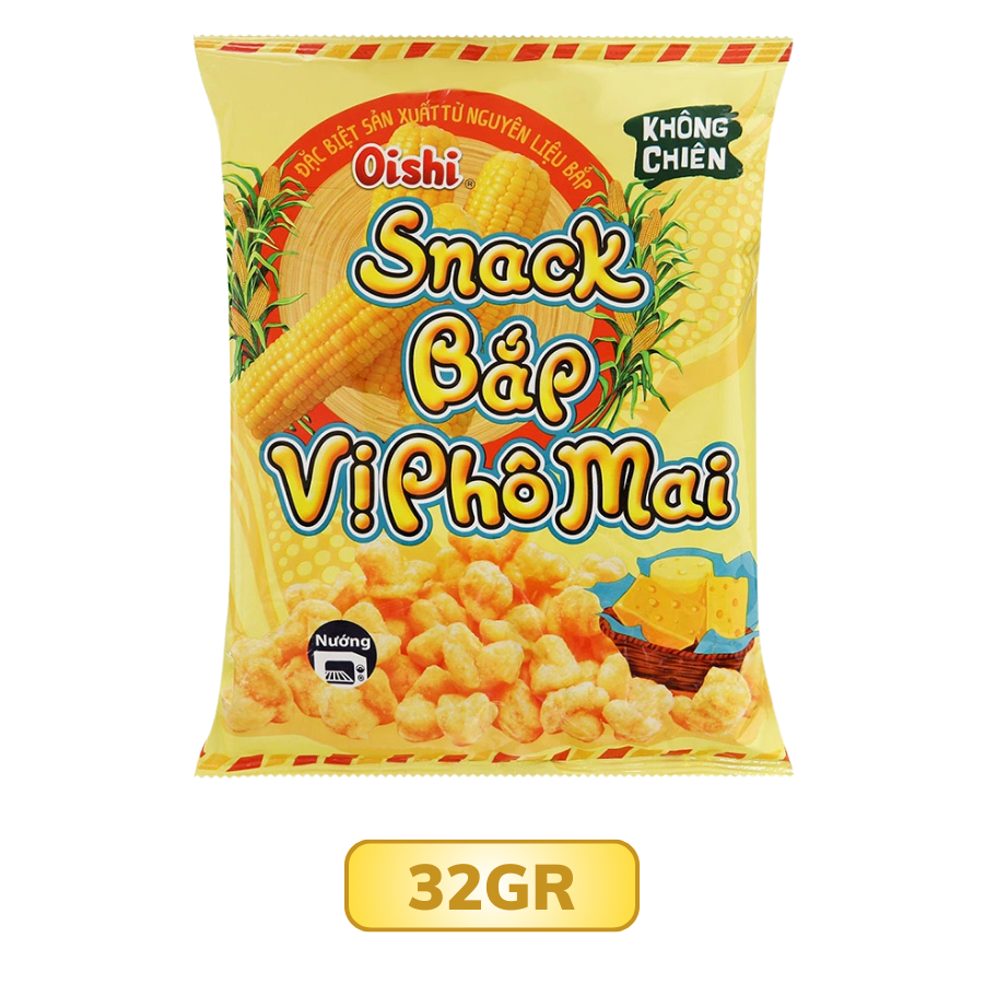 Snack bắp vị phô mai Oishi 6G/12G/32G/68G
