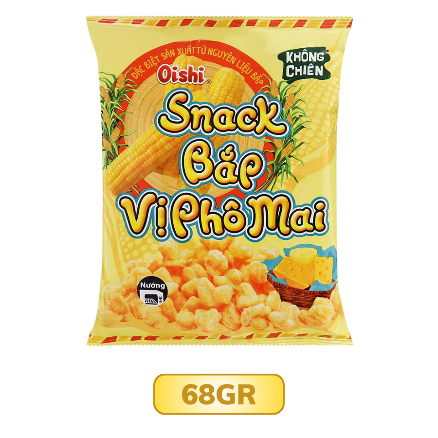 Snack bắp vị phô mai Oishi 6G/12G/32G/68G