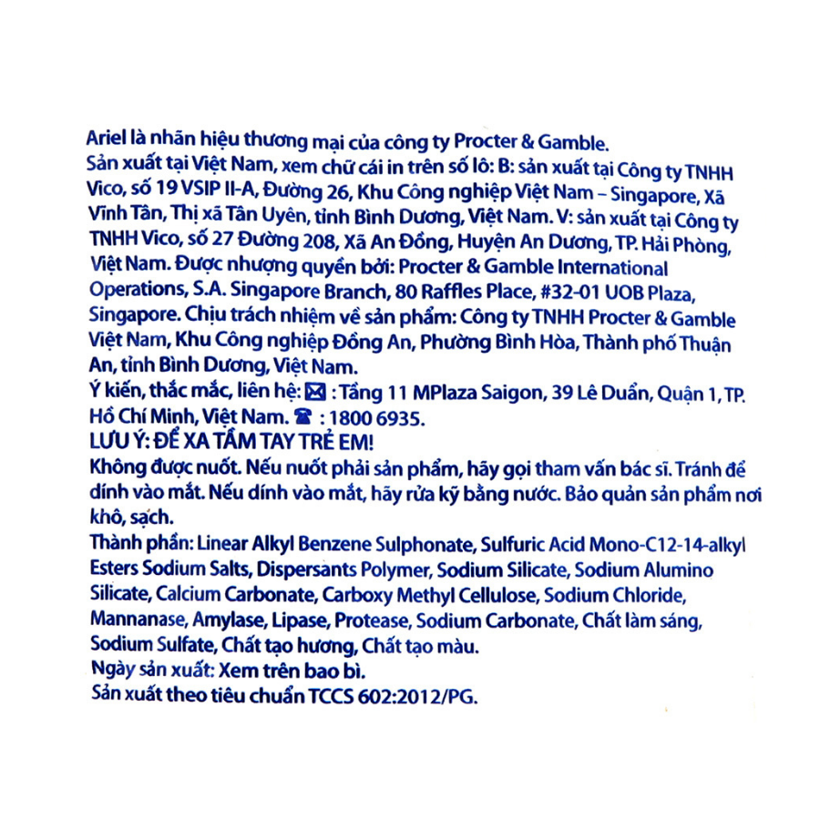 Bột giặt Ariel Matic hương nước hoa oải hương