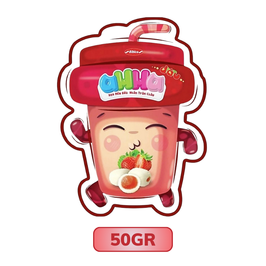 Kẹo Mềm Sữa aHHa Nhân Trân Châu Dâu