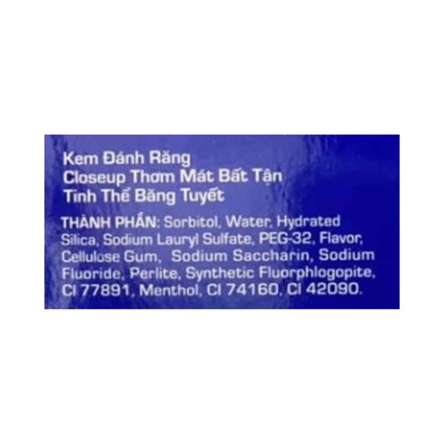 Kem đánh răng Closeup Thơm Mát Bất Tận Tinh Thể Băng Tuyết