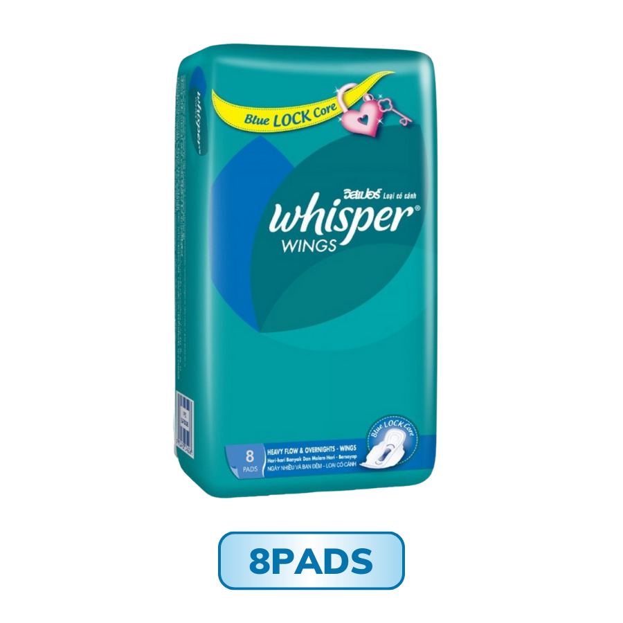 Băng Vệ Sinh Whisper Dòng Cơ Bản Có Cánh Cho Ngày Nhiều Và Đêm