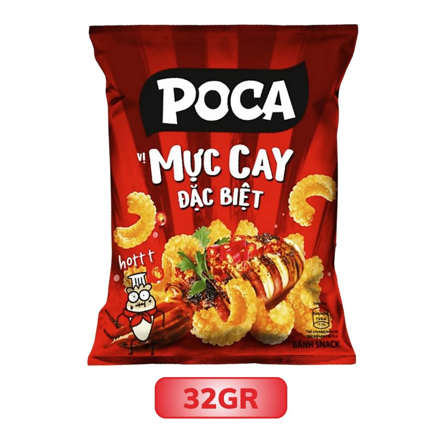 Snack vị mực cay đặc biệt Poca gói 32G/ 60G