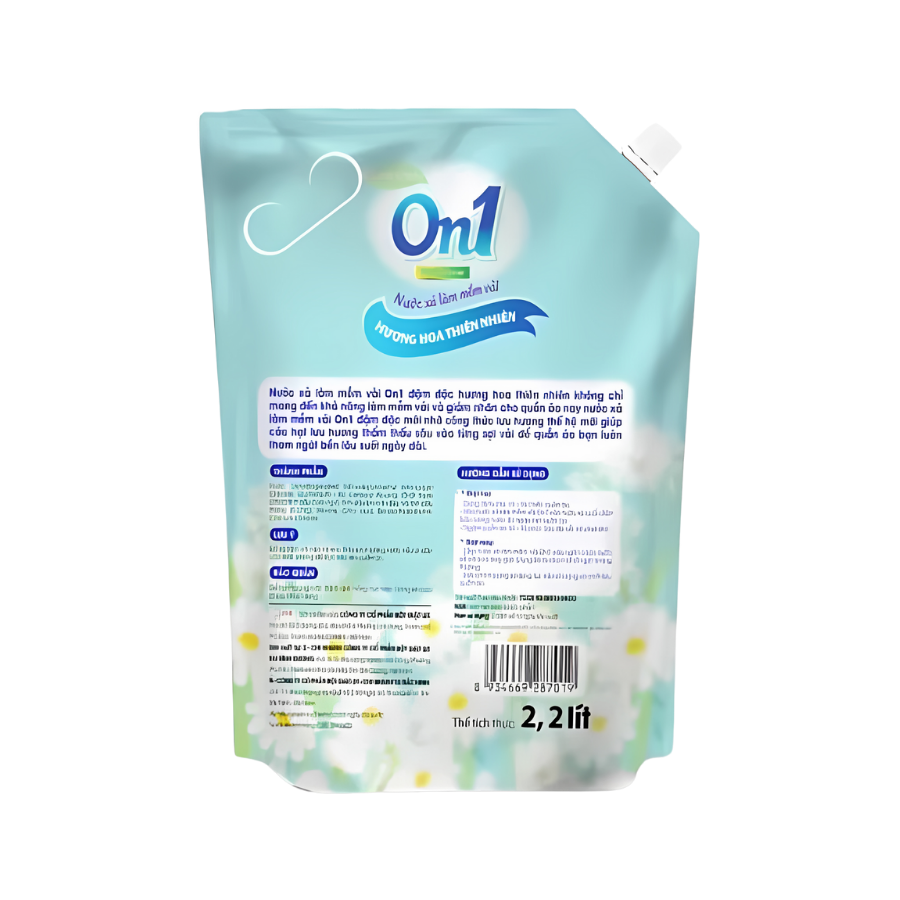 Bịch nước xả vải ON1 hương hoa thiên nhiên - xả quần áo lưu hương trên từng sợi vải